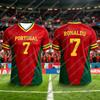 2026New Red-Green Contrast Sports T-Shirt,Men Women Portugal Soccer Fan Version