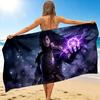 1Pc Dark Magic Warrior Beach Towel Quick Dry Multiuse For Beach Pool Gym Yoga Home Travel Christmas Halloween Xmas Gift S1376