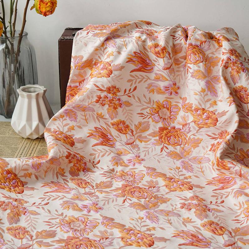 Floral Embossed Jacquard Fabric Palace Style High-quality Stunning Floral Design Yarn-dyed Fabric For Sewing Garments Dress