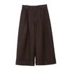 Eimich's Women's High-Waisted Wool-Blend Wide-Leg Cropped Trousers