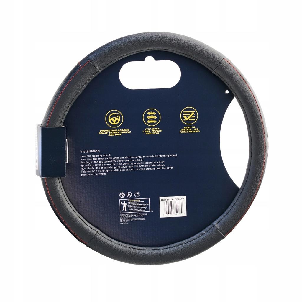Michelin Pokrowiec Na Kierownicę Czarny Czerwone Przeszycie 36,8-39,4Cm