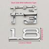 3D Metal Car Displacement 1.3 1.4 1.5 1.6 1.8 T Volume Logo Car Rear Trunk Emblem Badge Vehicle Sticker