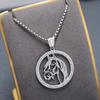 Hollow-Out Horse Head Pendant Necklace For Women/Men Stainless Steel Animal Horse Accessories Chain Necklaces Jewelry