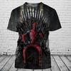 T-shirt minimalista da uomo Deadpool 3D Marvel stampa personalizzata stile casual Harajuku estiva corta traspirante e comoda