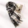 Retro plaid Japanese and Korean atmosphere plaid scarf women's plaid series contrasting color warm shawl student scarf
