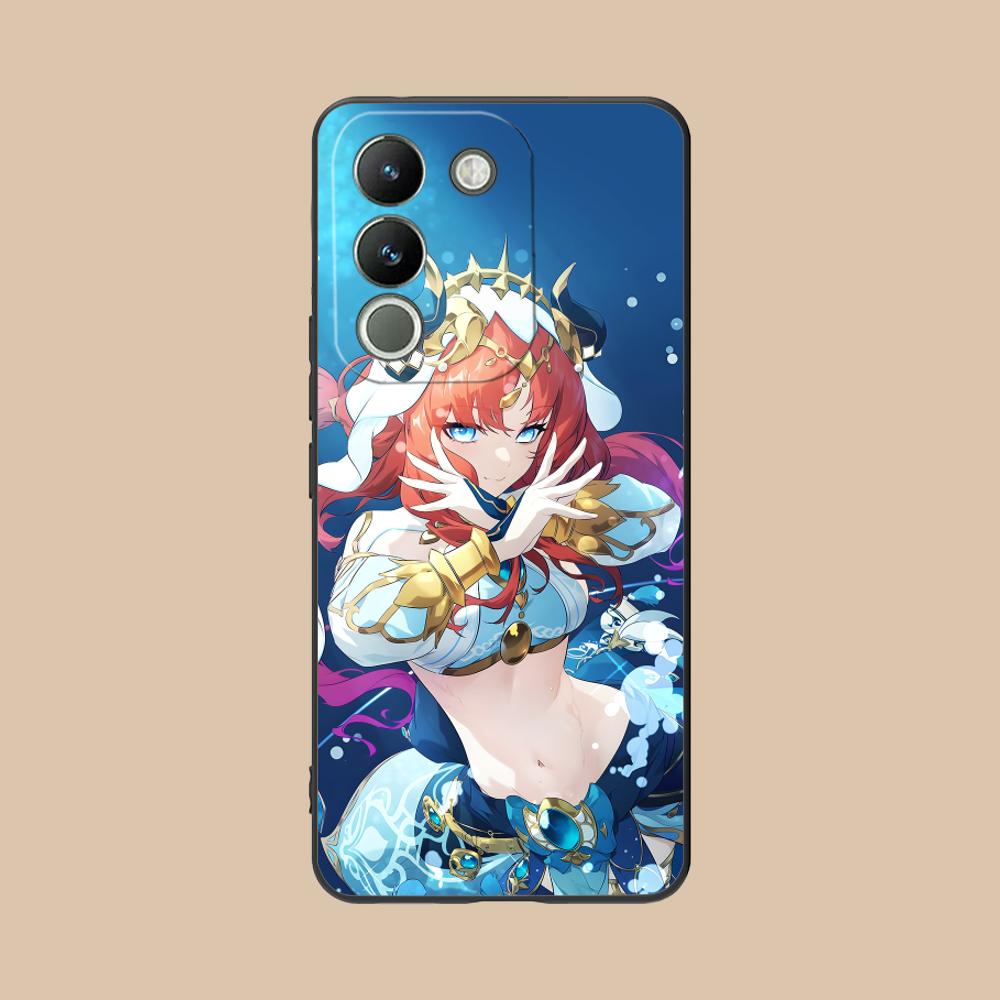 Game GI Nilou Matte TPU Mobile Phone Case for VIVO V60 V50 V40 V30 V29 V27 V25 V23 Pro Lite 5G Colorful Printing Cover