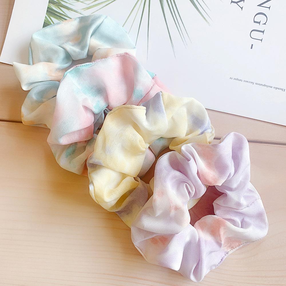 

Accessories Women Ponytail Holder Girls Elastic Rubber Bands Tie Dye Scrunchies Hair Ropes Cloth