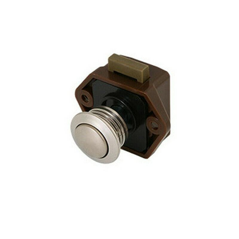 1pc Push Button Catch Lock Cupboard Door Push Latch Motorhome Cabinet Camper Caravan Latch Knob Furniture Lock