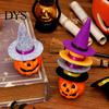 Felt Witch Hat for Party Favors 2 Pcs Mini Hats, Cute Tiny Wizard Wine Multi Color Hats Bottle Topper Halloween Favors, DIY Crafts, Home Table
