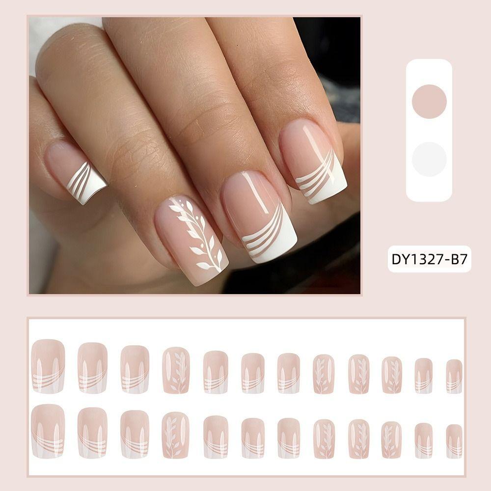 French False Nails Love Heart Tulip Nail Tips New Press On Nails DIY