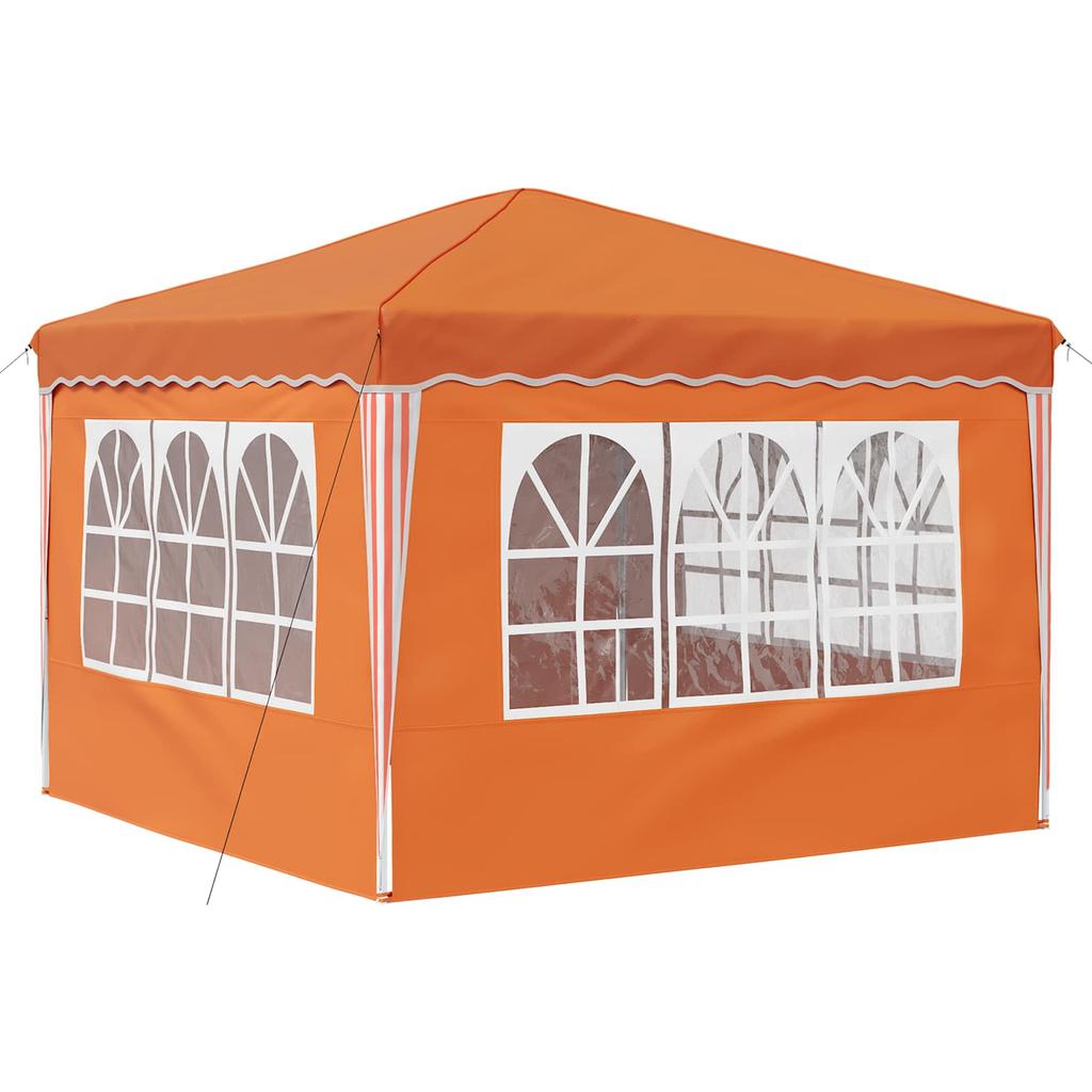 Pop Up Party Tent 288 X 288 X 245 Cm Orange Oxford Fabric