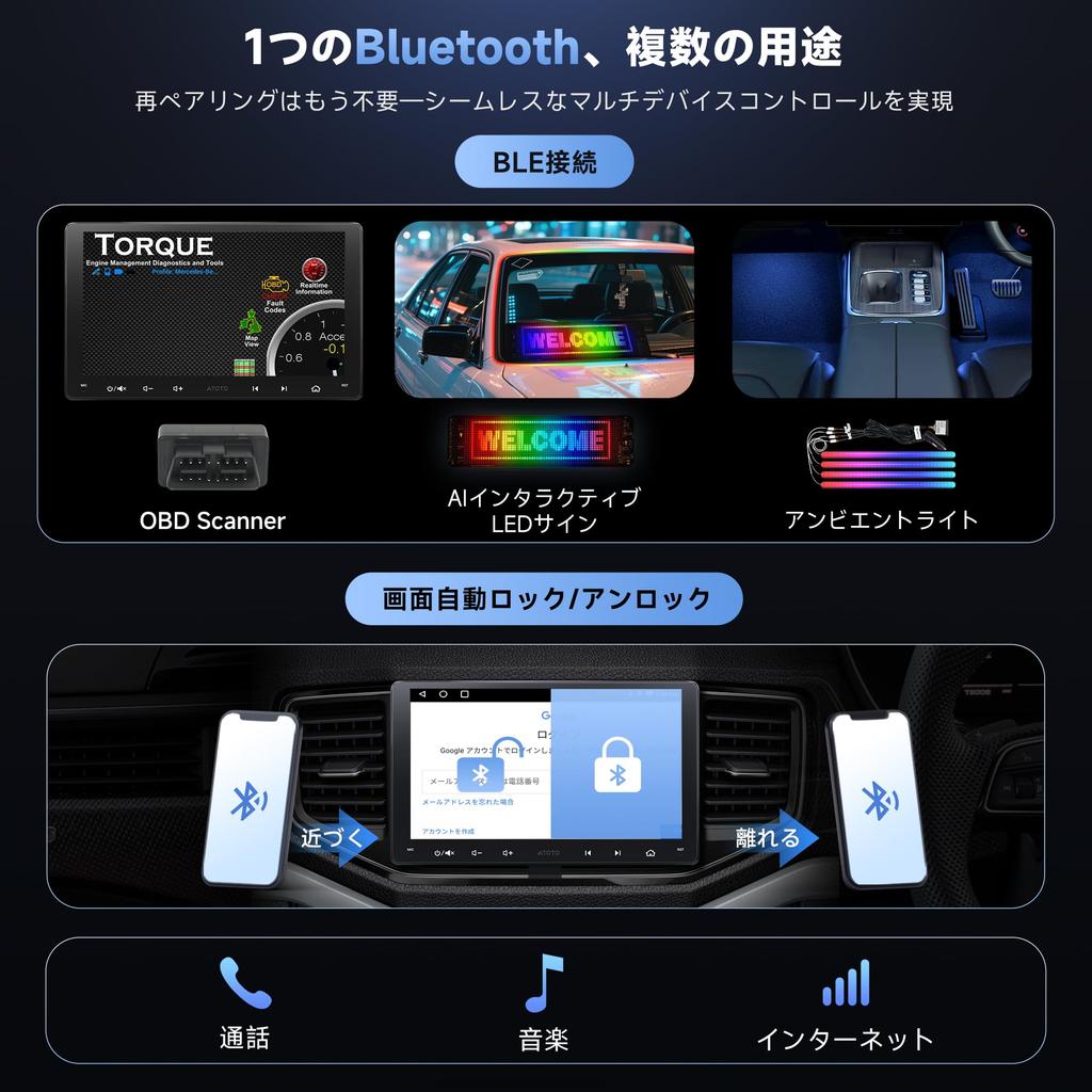 ATOTOZONE A5L Android Display Android Car Navigation System with ChatGPT Drivechat AI Dialogue Internet CarPlay Android Auto GPS Car Stereo Bluetooth