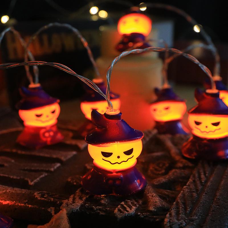 Halloween Pumpkin & Ghost String Lights for Outdoor Decoration and Party Atmosphere