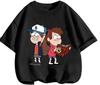 Lovely Cartoon Gravity Falls T Shirt Casual Street Leisure Tops Summer Daily Wear For Little Boys And Girls Kids