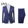 2 Pezzi/Set Uomo Formale Business Festa Tinta Unita Manica Lunga Blazer Abito Pantaloni