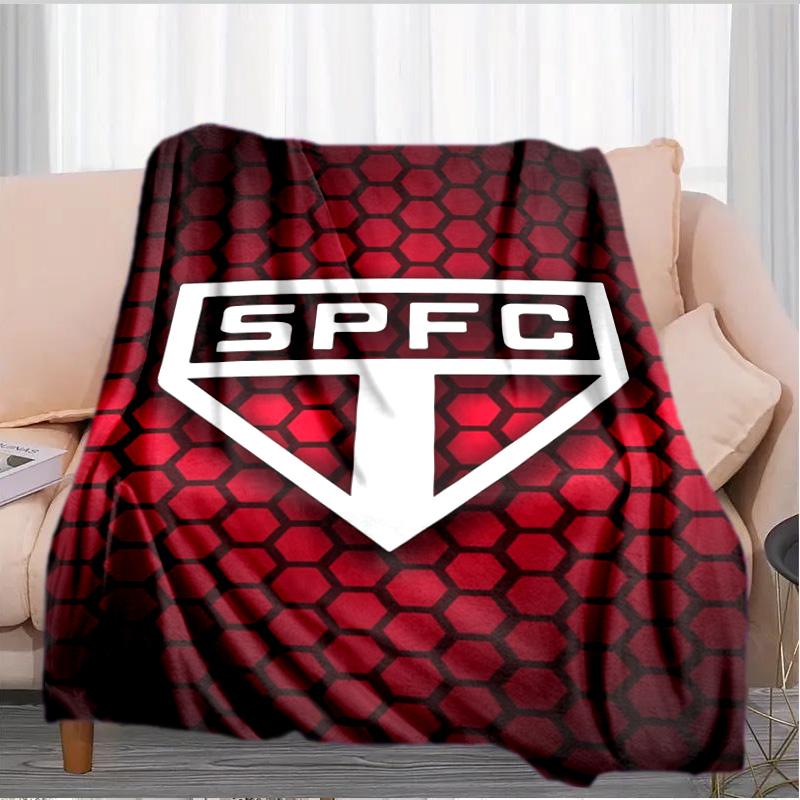 Pau-lo Fc Emblem Printed Throws Blanket Soft Flannel Blankets for Couch Bed Gifts for Men Women Picnic Blanket Christmas Gifts