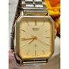 Used Working SEIKO Seiko Quartz Chariot Men's Watch TANK Rectangular Vintage