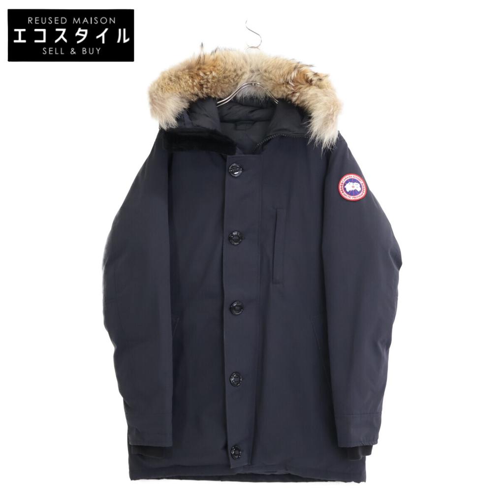 CANADA GOOSE 3438JM Navy Jasper Coyote Fur Down Jacket Jacket M NavyUsed