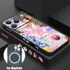 For iPhone 17 Pro Max Case Pink Goblet Bowknots Disco Ball Magnetic For Magsafe Silicone Cover For iPhone 16 Pro Max Funda iPhone 15 14 13 12 11 16E