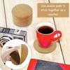 4inch Self-Adhesive Cork Coasters Round DIY Cork Circle Tiles Mat Sheets for Office And Home Strong Adhesive
