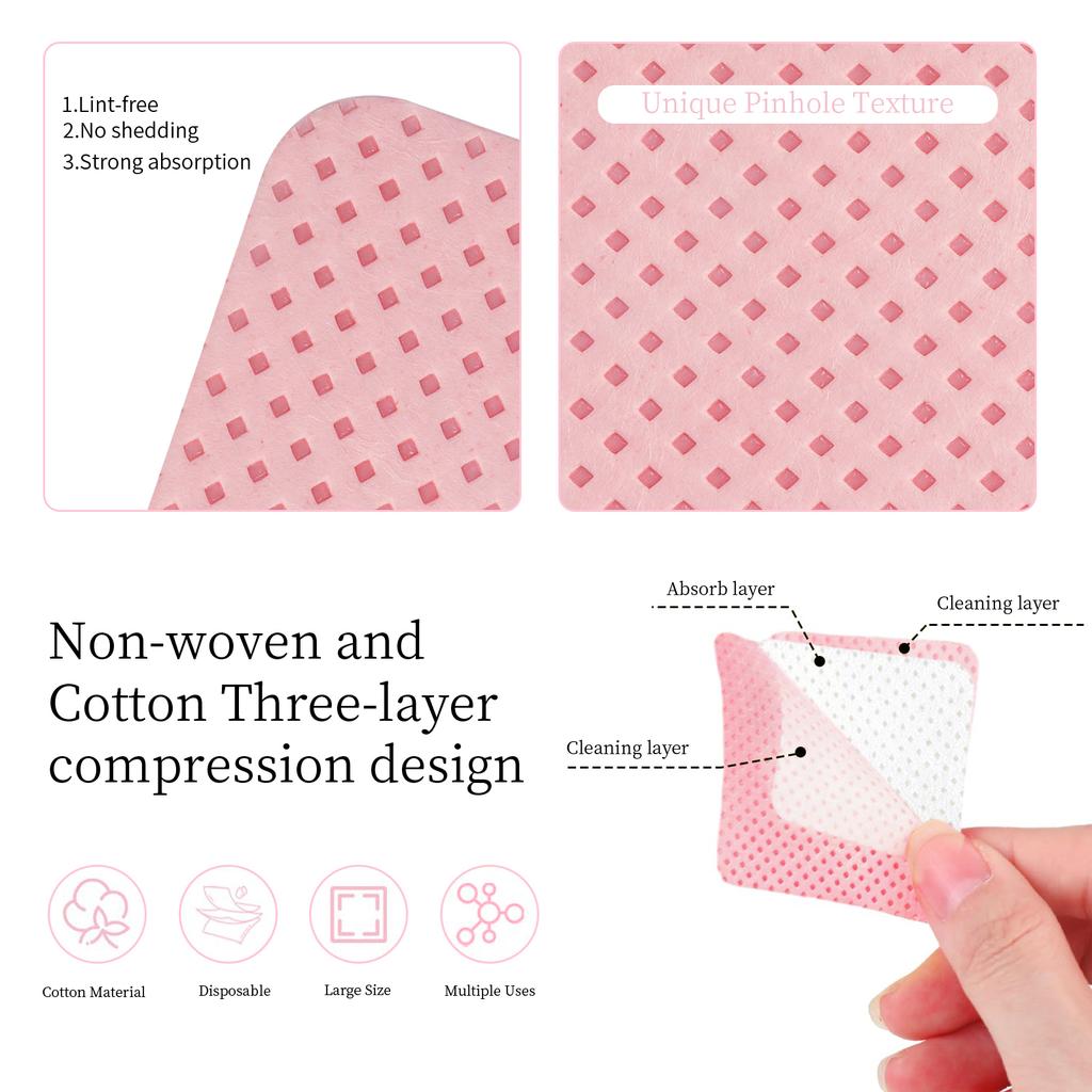1200pcs Nail Polish Remover Wipes Nail Cleaning Pads Non Woven Nail Pads for Women Girl Beauty Salon Nail Art Tool