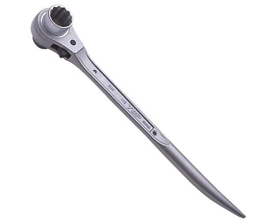 

TOP Industrial (TOP) Curved Ratchet Wrench, 17x19mm, Shinota, Construction Tools, RM-17x19N-S, Tsubame-Sanjo, Made in Japan, Pack of 6