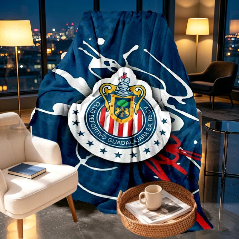 Club Deportivo Guadalajara Print Blanket - Soft & Comfortable, for Bedroom, Travel, Sofa, Home Decoration - Birthday Christmas Gift for Friend