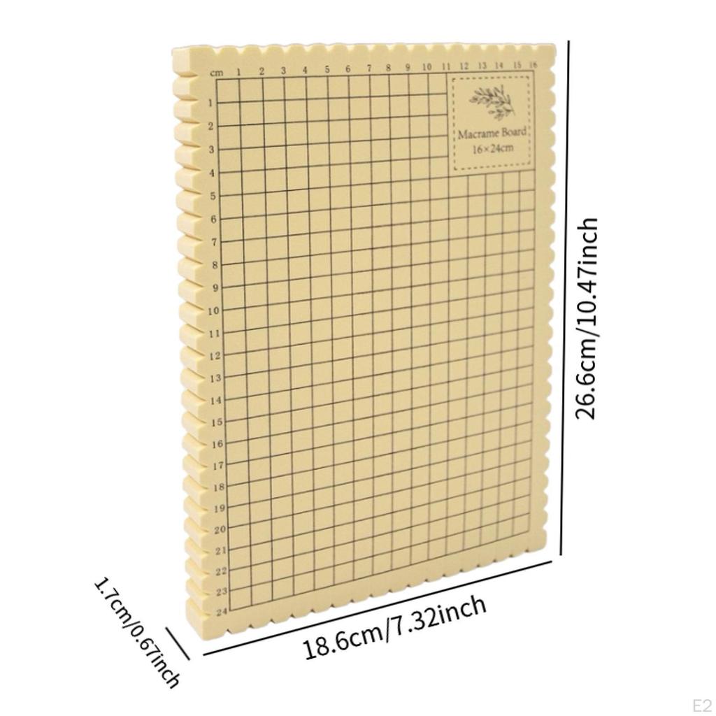 Lightweight Macrame Board with Grid To Secure Knot for Braiding Bracelets Beginners
