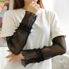 Summer Long Sun-protective Sleeves Lady Sun Protection Fingerless Thin Lace Mesh Arm Sleeve Anti-UV Sunscreen Breathable Mittens