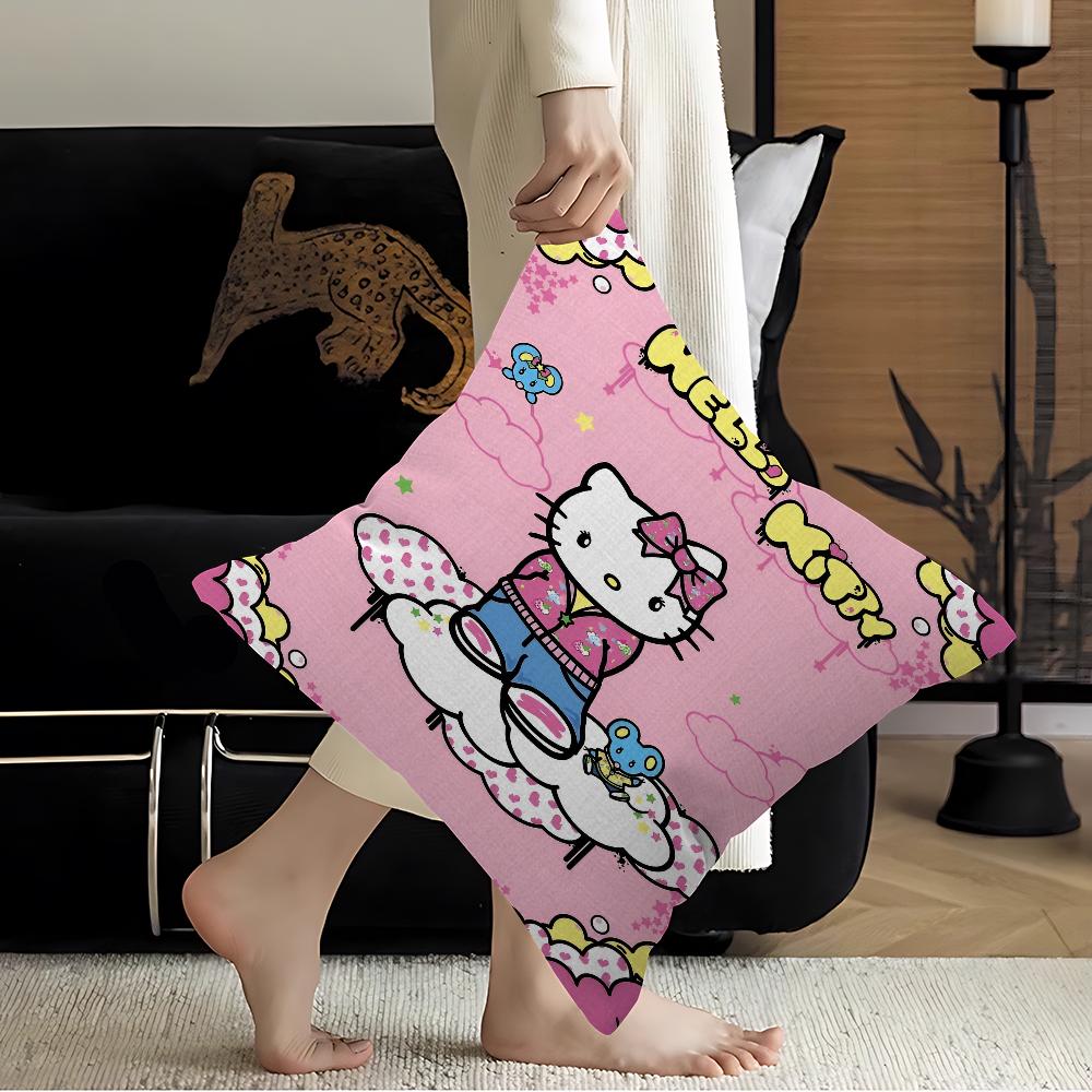 H-Hello-K-KittyS Cushion Cover Pillowcase Upholstery Sofa Throw Pillow Home Decor Pillowcas