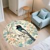 Bird on Tree Branch,Round Area Rug,Carpet Rug for Living Room Bedroom Sofa Playroom Decor,Non-slip Floor Mat