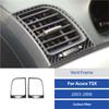 For Acura TSX 2003-2008 Car Dashboard Console Air Outlet Gear Panel Carbon Fiber Sticker Styling Accessories