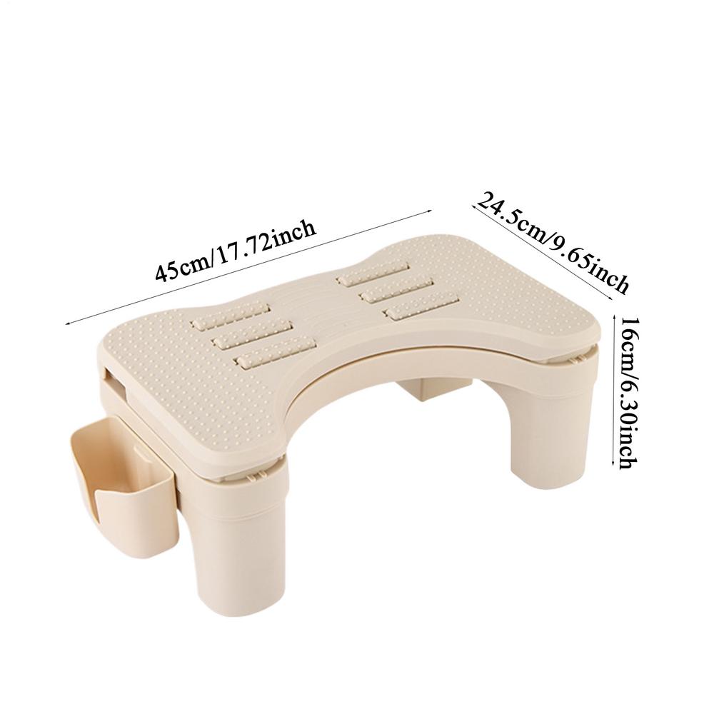 1pcs Ergonomic Under Desk Footrest Massage Portable Non-slip Adjustable Foot Stool Home Office Work Study Posture Correction