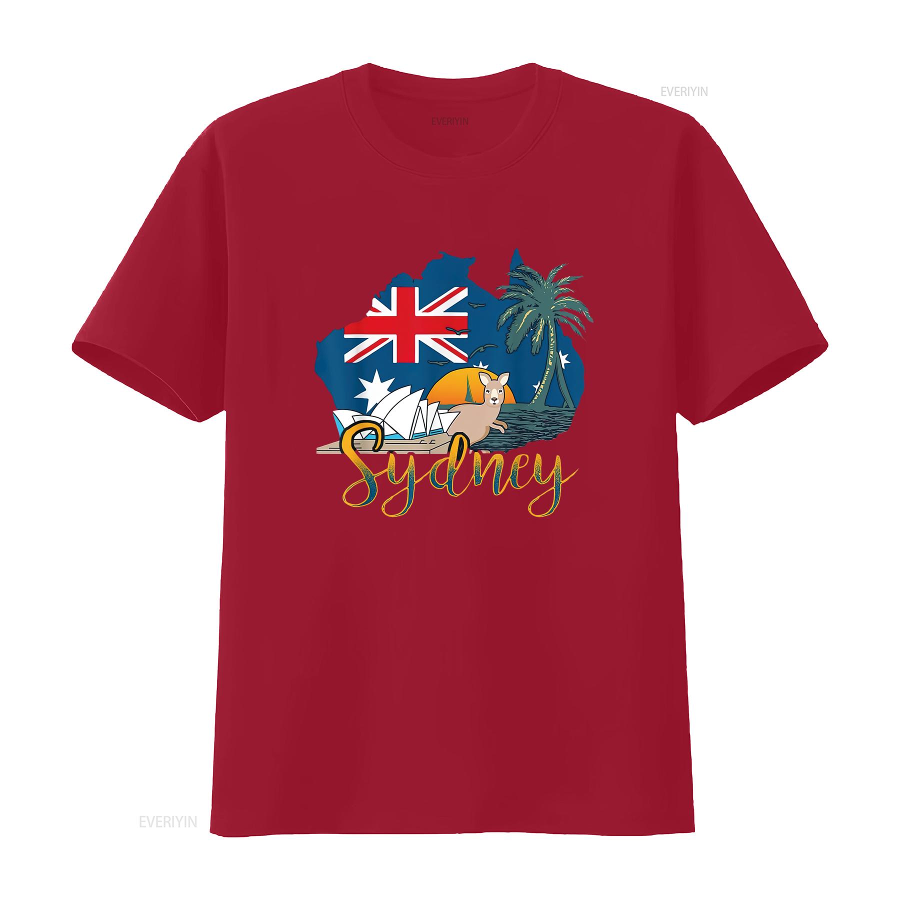 Womens Love Sydney Australia Travel Vacation T Shirt vintage Washed Stretched fashion graphic Versatile Unisex Comfortable S