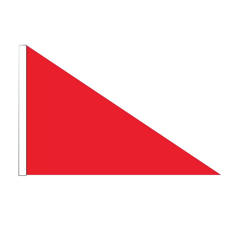 Outdoor Earthwork Red Triangle Flag for Landmarks