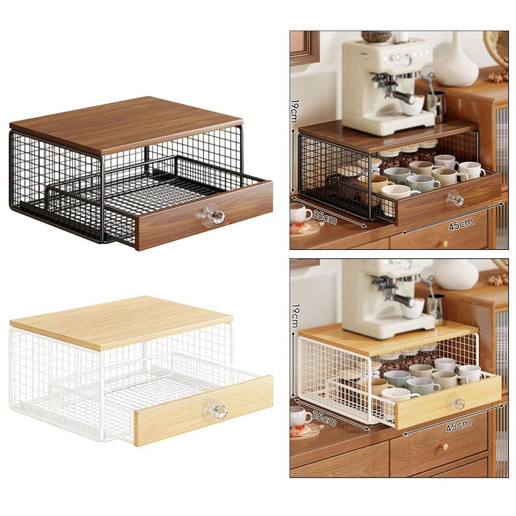 Coffee Pod Drawer, Portable Versatile Espresso Pod Holder, Coffee Capsule Drawer, Espresso Maker Machine Stand for Desktop