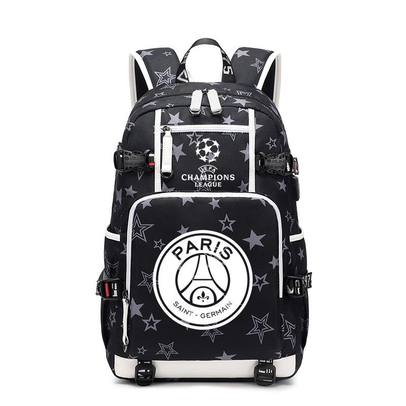 Football Peripheral Printing Usb Charging Port Leisure Travel Mountaineering Bag Large Capacity Go Out Portable Backpack