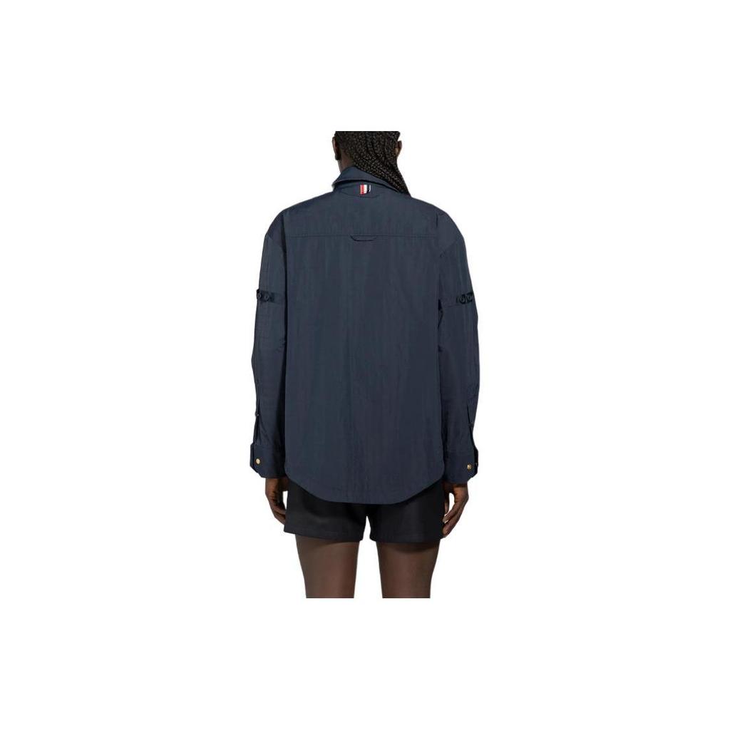 THOM BROWNE Ripstop Armbands Oversized Shirt Jacket MJO165O-F0496-415