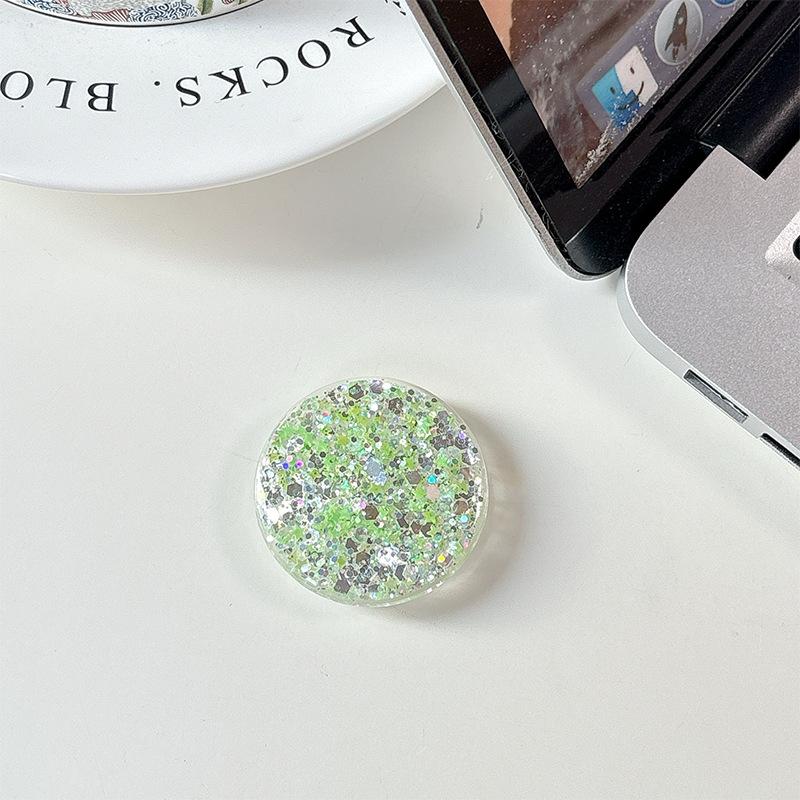 Color Sequins Glitter Round Rhinestones Mobile Phone Airbag Bracket Magnetic Paste Ring Simple Niche Desktop Watching Drama