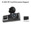 Universal Interior Monitor HD 1080P 12V Auto Accessories 3 Lens Driving Video Recorder 2 Inch Screen Car DVR Dash Cam Rearview Camera