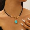 Baroque Pearl Pendant Choker Necklace for Women