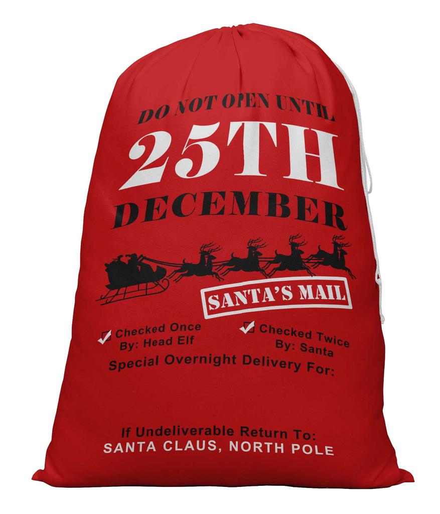 Printtoo Large Drawstring Canvas Bag Christmas Sack Bags Santa Gift Sack Custom Party Favor 2 Pcs 27x20 Inch