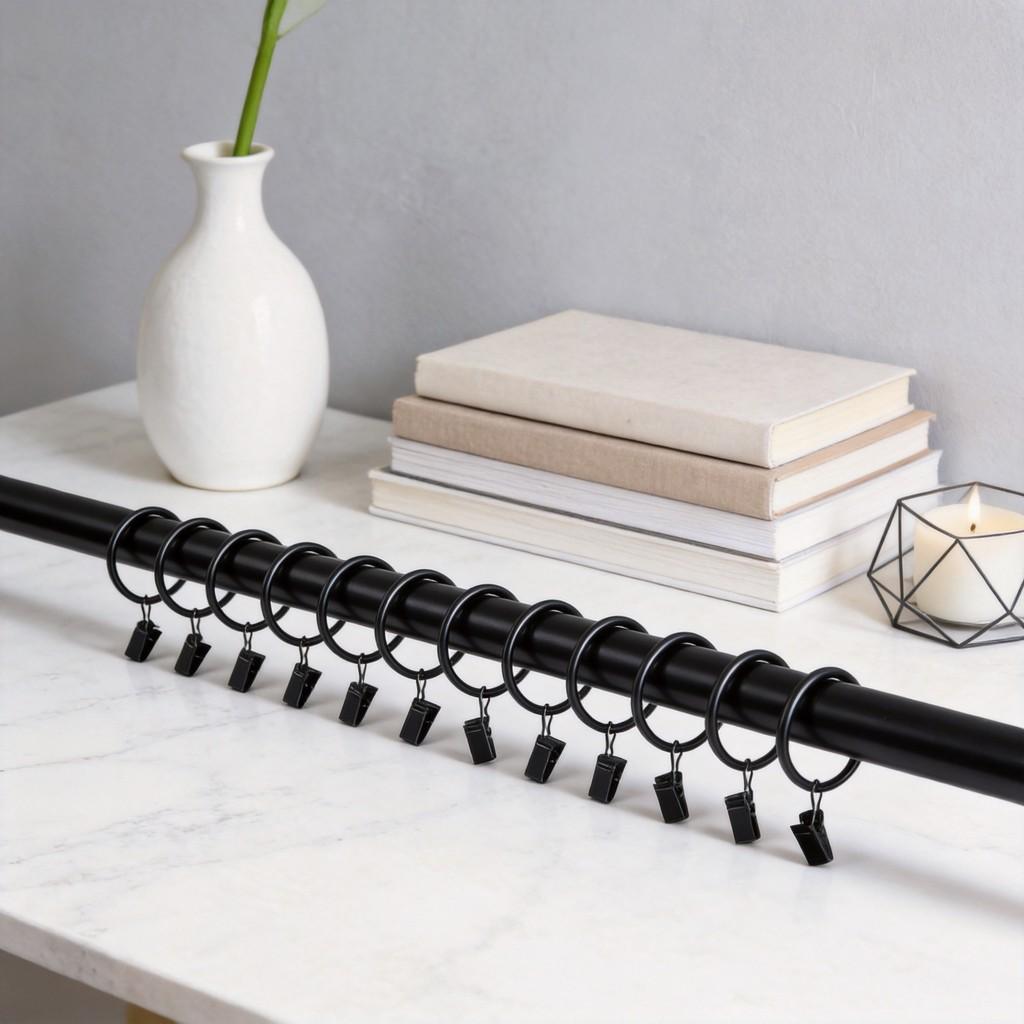 Modern Minimalist Curtain Ring With Clasp For Home Decor And Hanging Drapes
