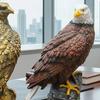 Garden Resin Eagle Statue, Outdoor Standing Eagle Sculpture, Yard Lawn Eagle Ornament, Housewarming Gift for Friends Family