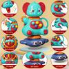 Blue elephant gyro toy with a huge suction cup that can rotate 360 degrees, promoting parent-child interaction