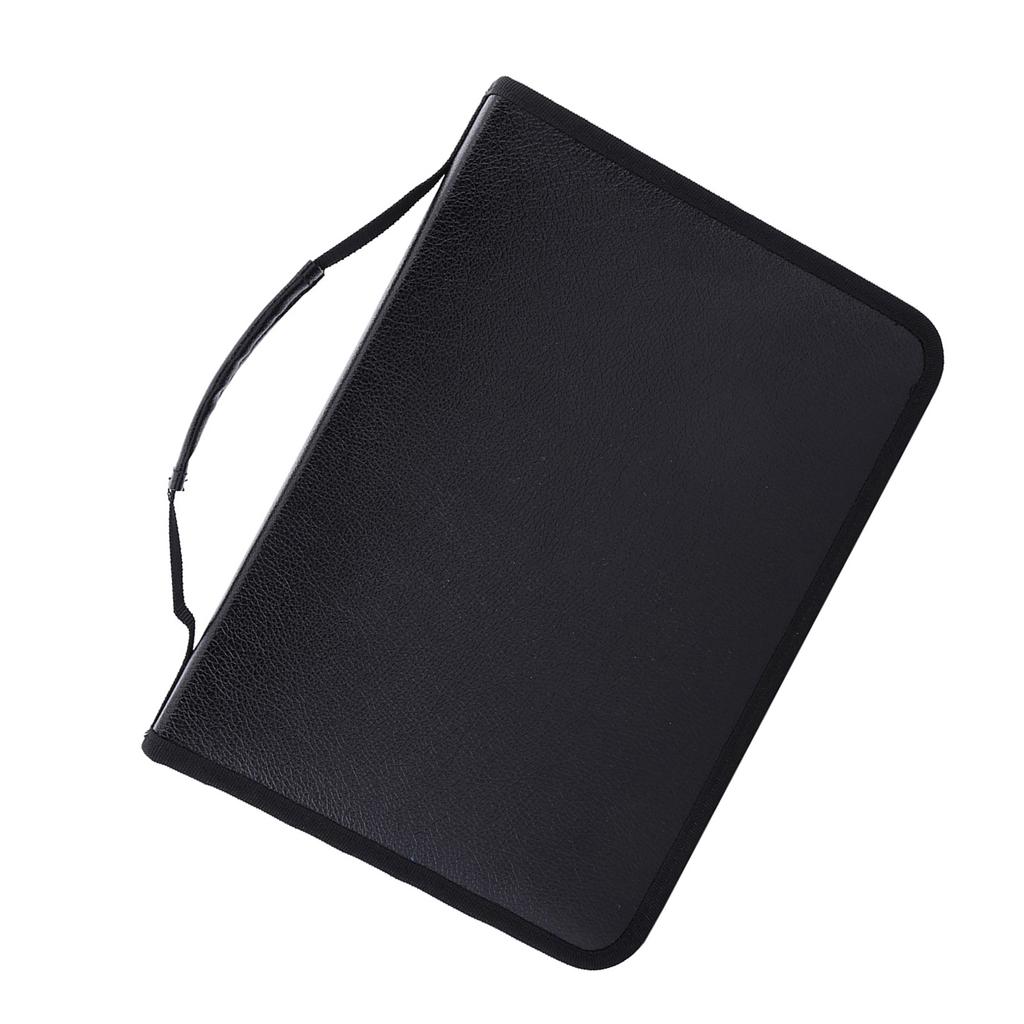 150 Slots Large Capacity PU Leather Fabric Pencil Case Zipper Pen Bag