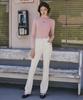 KANDINI Cream Signature Semi-Bootcut Pants