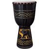 Djembe Ethnic Musical Instrument Toy Hand-Painted Sheep Skin Percussion Drum Large Size 10 Bright Tone Suitable for Adults and Beginners Black