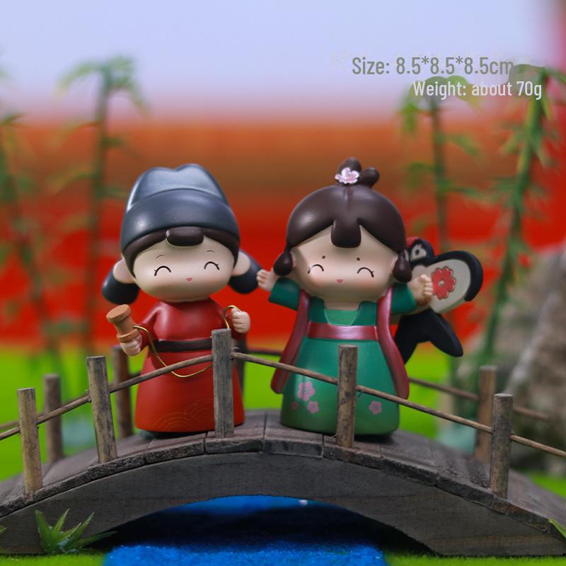 Kreativer Handyhalter im Stil der Tang-Dynastie mit Glücksbringer: Exquisites Harzornament