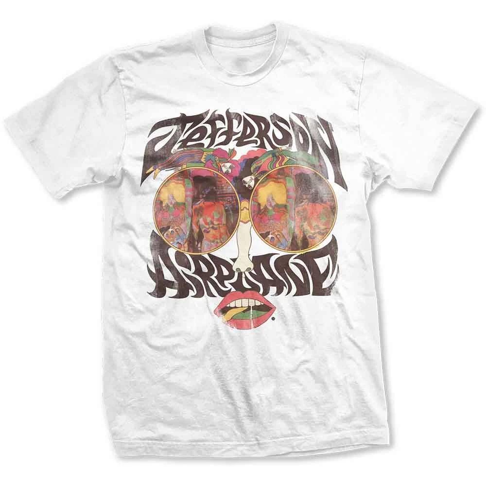 Jefferson Airplane T Shirt Lips Vintage Logo Official Mens White S 4XL